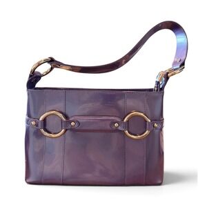Beijo by Susan Handley Vintage Retro Purple Patent Shoulder Bag Y2K Purse
